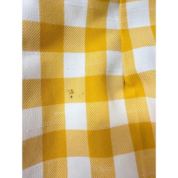 VTG 1970s Miss K 100% Polyester Yellow Checkered Wide Leg Pants Womens XS/S - Picture 5 of 6